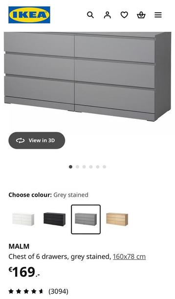 MALM ikea 6 drawers