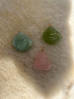 Jade & Rozenkwarts Boeddha Hangers, Nieuw, Ophalen of Verzenden, Steen of Mineraal, Met edelsteen