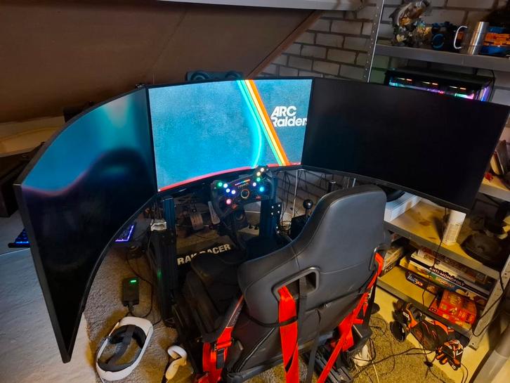 Complete Sim Rig met Moza en Trakracer, Spelcomputers en Games, Spelcomputers | Overige, Gebruikt, Ophalen