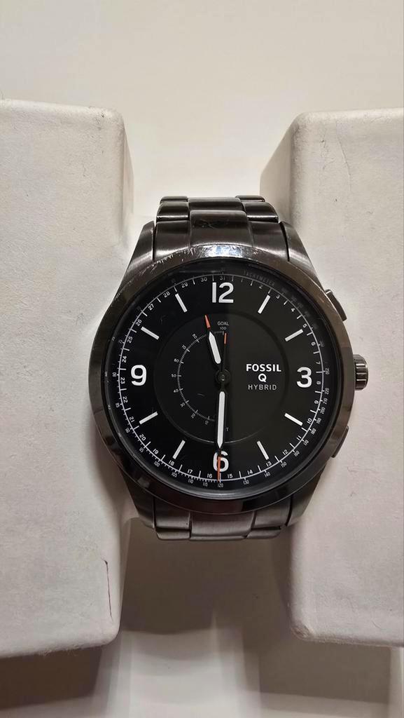 Fossil Q Activist FTW1207 Hybrid Smartwatch Heren, Sieraden, Tassen en Uiterlijk, Smartwatches, Gebruikt, Android, Zwart, Afstand