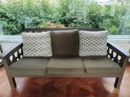 Wooden Sofa Set (3+1+1) with Cushions, Ophalen of Verzenden, Gebruikt, 75 tot 100 cm, Vierpersoons of meer