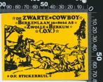 Sticker: De Zwarte Cowboy - 27 MC - Zwolle Berkum (5), Film, Tv of Omroep, Ophalen of Verzenden