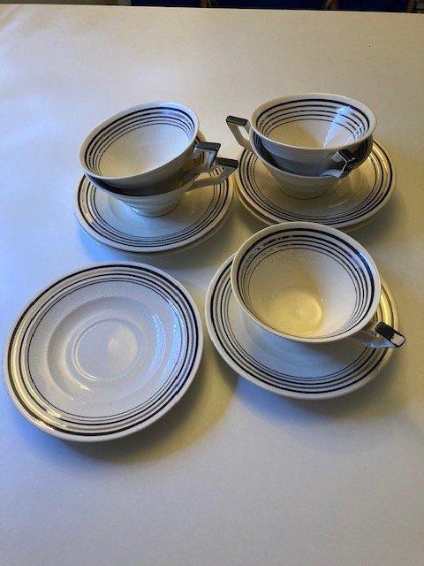 Mosa Plateel Piramide koppen en schotels, Antiek en Kunst, Antiek | Servies los, Ophalen of Verzenden