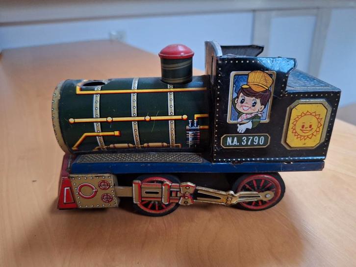 Vintage Blikken Locomotief N.A. 3790, Antiek en Kunst, Antiek | Speelgoed, Ophalen