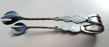Klontjestang. Biedermeier. Verzilverd. beschikbaar voor biedingen