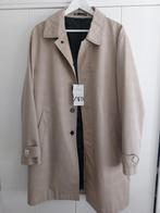 Zara heren trench coat maat L beige nieuw, Nieuw, Maat 52/54 (L), Beige, Ophalen of Verzenden