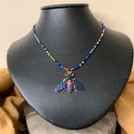 Robijn lapis lazuli vlinder geluk beschermt SALE, Sieraden, Tassen en Uiterlijk, Kettingen, Ophalen of Verzenden, Nieuw, Steen of Mineraal