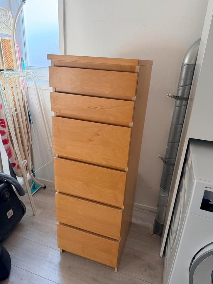 Ikea Malm Ladekast met Spiegel - Nette Staat!, Huis en Inrichting, Kasten | Ladekasten, Zo goed als nieuw, 100 tot 150 cm, Minder dan 50 cm