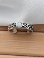 Echt zilveren boho teenring met opaal, Sieraden, Tassen en Uiterlijk, Ringen, Nieuw, Ophalen of Verzenden, Met edelsteen, Dame