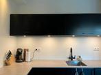 2 Zwarte hangkasten keuken met LED spots, Ophalen, Overige materialen, Zwart, Overige typen