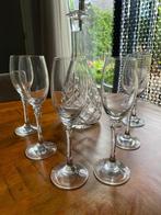4 Kristallen karaffen met glazen., Ophalen