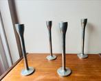 Set van 4 metalen kandelaars, 25 tot 50 cm, Ophalen of Verzenden, Zo goed als nieuw, Metaal