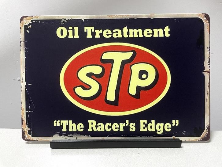 STP Oil Treatment metalen reclamebord (Old Look), Verzamelen, Merken en Reclamevoorwerpen, Nieuw, Reclamebord, Ophalen of Verzenden