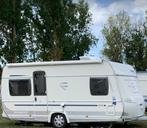 Fendt Saphir 470 Airco/Mover/Voortent/Luifel/Fietsenrek/TV, Caravans en Kamperen, Caravans, Omvormbare zithoek, Rondzit, Fendt