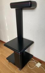 Nachtkastje Vintage Jaren 80 Zwart met Verlichting, Wieltjes, Huis en Inrichting, Slaapkamer | Nachtkastjes, Ophalen, Minder dan 45 cm