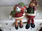 Nieuwe kerst figuur, knuffel met bungelbenen, rendier beer, Ophalen of Verzenden, Nieuw