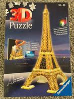 3D puzzel van de eifel-toren met verlichting, Hobby en Vrije tijd, Denksport en Puzzels, Ophalen, Minder dan 500 stukjes, Zo goed als nieuw