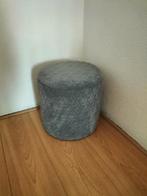 Grijze poef met opbergruimte, Minder dan 50 cm, Rond, Minder dan 50 cm, Ophalen of Verzenden