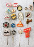19 verschillende autobanden speldjes incl 2 emaille:, Verzamelen, Ophalen of Verzenden, Gebruikt, Overige onderwerpen, Speldje of Pin