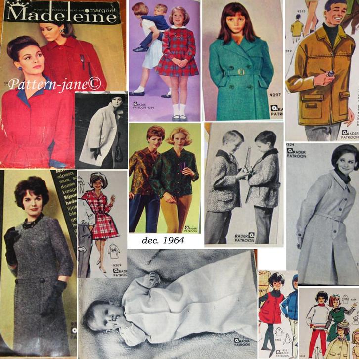2 X MADELEINE - decembernummers  1964 en 1966, Hobby en Vrije tijd, Kledingpatronen, Gebruikt, Overige typen, Vrouw, Overige merken