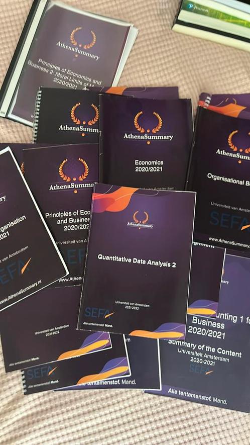 Samenvattingen Business Administration UvA Athena Summary, Boeken, Studieboeken en Cursussen, WO, Ophalen of Verzenden