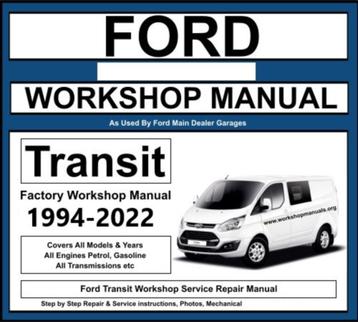 Ford Transit 1994-2022 Manual Ford ETIS 2022 op USB Stick