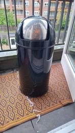Retro vintage zwarte vuilnisbak, Huis en Inrichting, Woonaccessoires | Prullenbakken, Ophalen, Zo goed als nieuw, Metaal, Minder dan 50 cm
