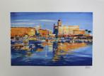 Ella Fort Kleur Zeefdruk " Port de St Raphael " Ges Gen, Antiek en Kunst, Kunst | Litho's en Zeefdrukken, Ophalen of Verzenden