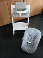 Stokke tripp trapp triptrap kinderstoel met babyset +newborn, Ophalen, Zo goed als nieuw, Meegroeistoel