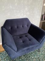 2x Dutchbone Kate Loungestoel Blauw / 2x Blue Armchair, Ophalen, Overige materialen, Retro & Vintage, 75 tot 100 cm
