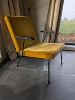 Gispen 1401 Stoel - Wim Rietveld - Gele Bekleding, Ophalen, Gebruikt, Overige kleuren, Vintage
