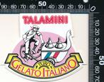 Sticker: Talamini - Puro Gelato Italiano, Ophalen of Verzenden, Zo goed als nieuw, Bedrijf of Vereniging