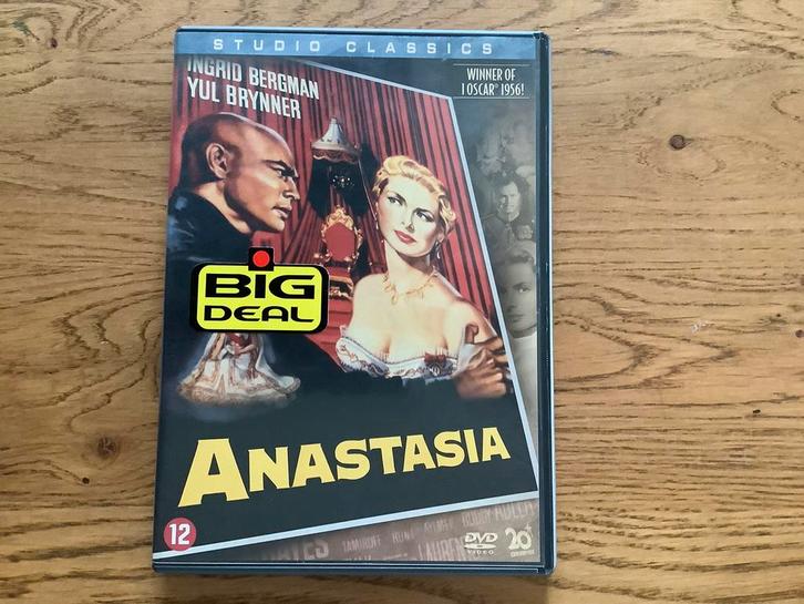 7. Anastasia, met o.a. Yul Brunner, Ingrid Bergman (1956)., Cd's en Dvd's, Dvd's | Klassiekers, Zo goed als nieuw, Drama, 1940 tot 1960