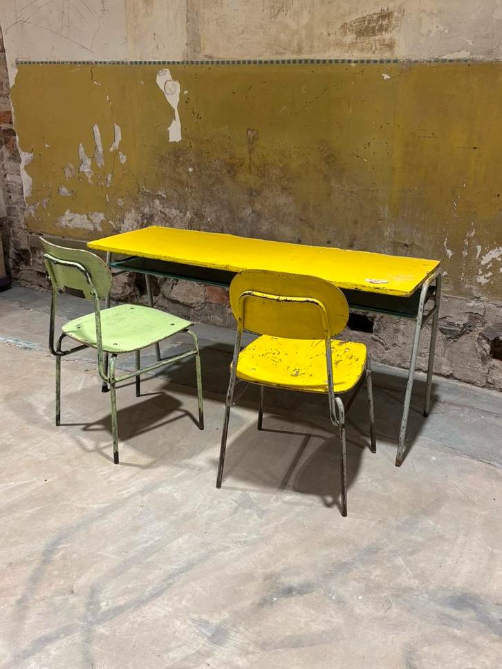 Vintage kindertafel met stoelen, Antiek en Kunst, Curiosa en Brocante, Ophalen