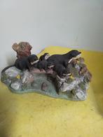 14405) mooi beeldje  otter familie, Ophalen of Verzenden, Zo goed als nieuw, Dier
