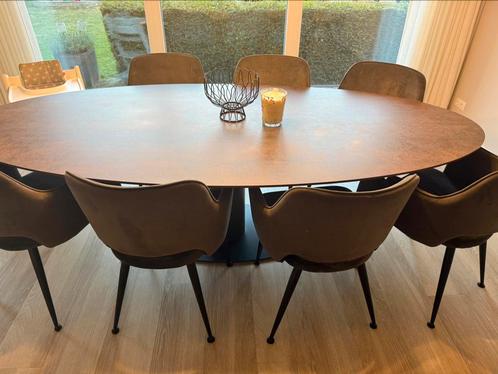 8 donker grijze / zwarte eetkamerstoelen (velvet) zga nieuw!, Huis en Inrichting, Stoelen, Zo goed als nieuw, Vijf, Zes of meer stoelen