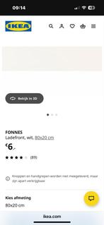 2x Nieuwe Fonnes ladefront 80x20 wit - IKEA, Huis en Inrichting, Kasten | Overige, Ophalen of Verzenden, Nieuw