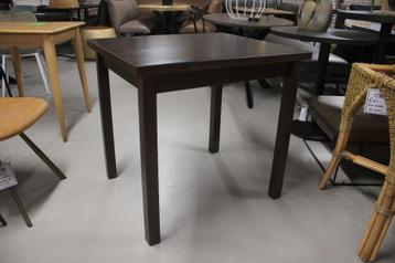 Kleine houten eettafel donker hout 80 x 70 cm. tafel  beschikbaar voor biedingen