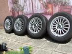 PEUGEOT 307 LICHTMETAALE VELGEN EN WINTERBANDEN MICHELIN, Auto-onderdelen, Banden en Velgen, Ophalen, Gebruikt, 15 inch, Velg(en)