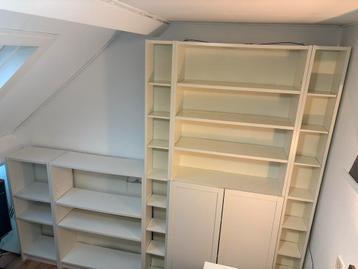 IKEA BILLY boekenkasten + OXBERG deuren - wit - afbeelding 2