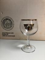Amstel 6 bierglazen met opdruk en gouden rand speciaal, Ophalen of Verzenden, Zo goed als nieuw, Glas of Glazen, Amstel