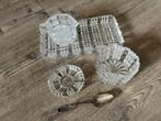 Set van 2 Vintage Glazen Roomstelletjes (Persglas & Kristals, Ophalen