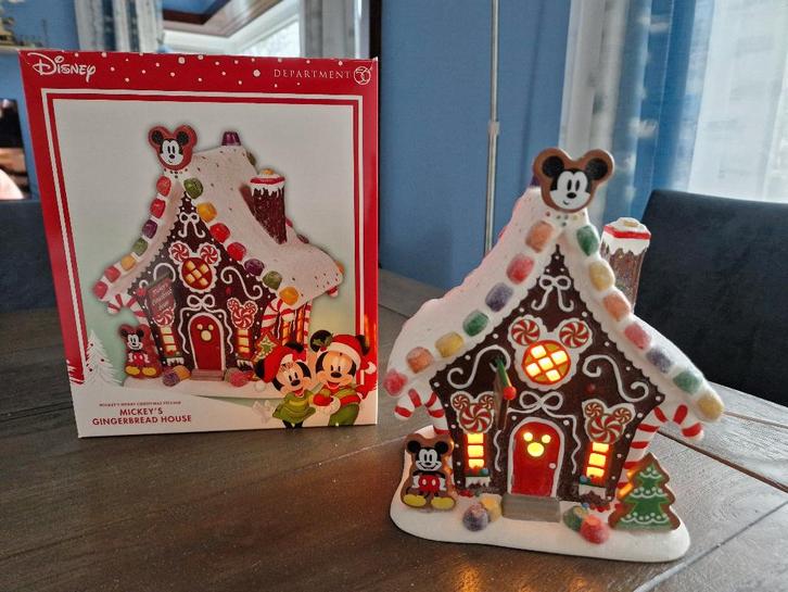 Disney Mickey's Gingerbread House (Department 56), Verzamelen, Disney, Zo goed als nieuw, Beeldje of Figuurtje, Mickey Mouse, Ophalen of Verzenden