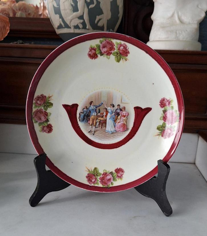 Antiek Weens porseleinen wandbord uit het Empire tijdperk., Antiek en Kunst, Antiek | Wandborden en Tegels, Ophalen of Verzenden