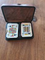 Italiaans speelkaarten spel Dal Negro leren doosje, Antiek en Kunst, Ophalen of Verzenden