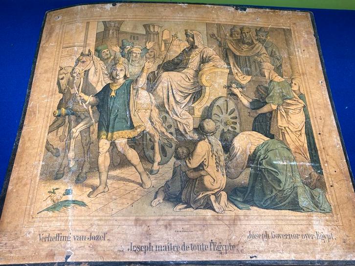 Antieke Bijbelse Schoolplaten Set - B. Herder, ca. 19e eeuw, Antiek en Kunst, Antiek | Schoolplaten, Ophalen of Verzenden