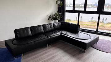 De Sede DS-165 design hoekbank – zwart leer  beschikbaar voor biedingen
