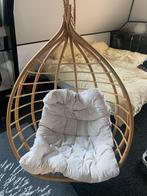 Rotan Hangstoel met Kussen, Ophalen, Gebruikt, Wit, Riet of Rotan