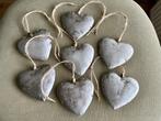 Set van 7 Stoere Metalen Hartjes met Jute Touw, Ophalen