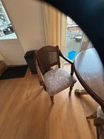 Eettafel massief eikenhout  vier stoelen, Ophalen of Verzenden, Gebruikt